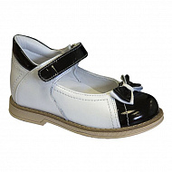 Туфли ортопедические Твики для девочек TW-226 белый/черный .